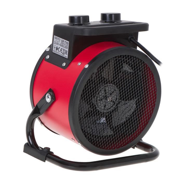 Camry CR 7743 Ceramic Fan Heater 2400W with Adjustable Tilt Vertical Blowing Metal Housing 2 Heating Levels Overheat Protection