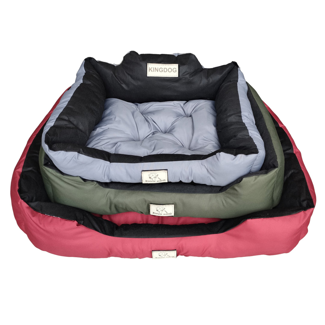 Cama grande para perros y gatos 75 x 65 gris oscuro - Kingdog talla M