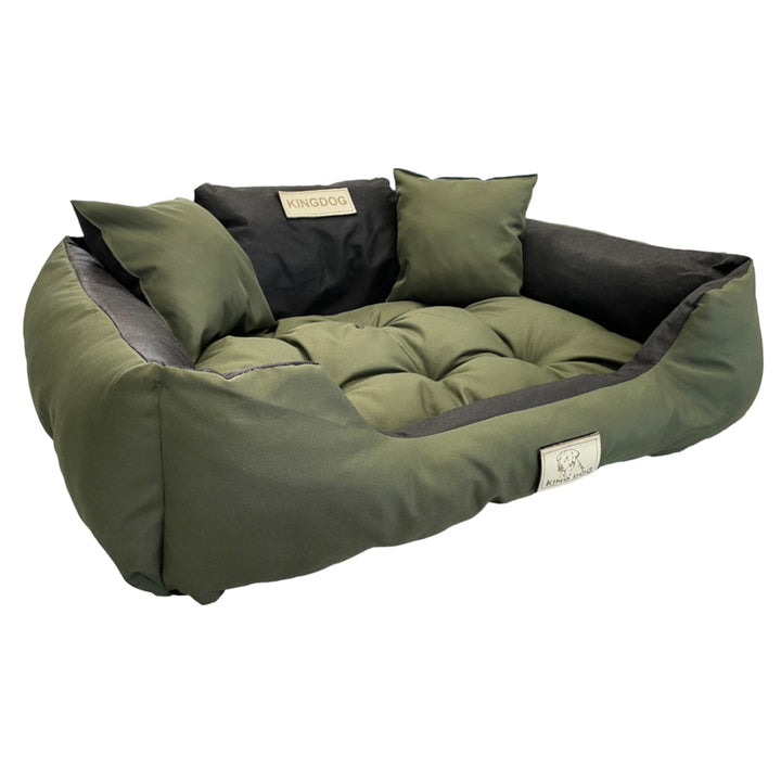 Großes Hunde-, Katzenbett 75 x 65 Grün - Kingdog Größe M