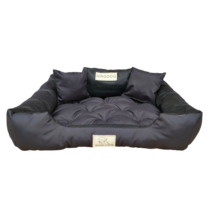 Cama grande para perros y gatos 75 x 65 Negro- Kingdog tamaño M