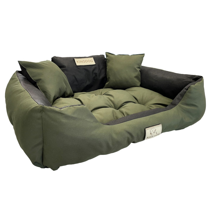 Cama grande para perros y gatos 100 x 75 Verde - Kingdog tamaño L