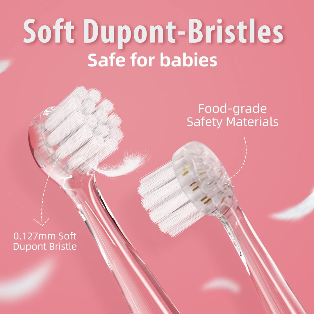 SEAGO brosse à dents sonique pour enfants, rose, 1xAA 1.5V (non inclus), 4 embouts, SG-513 Pink