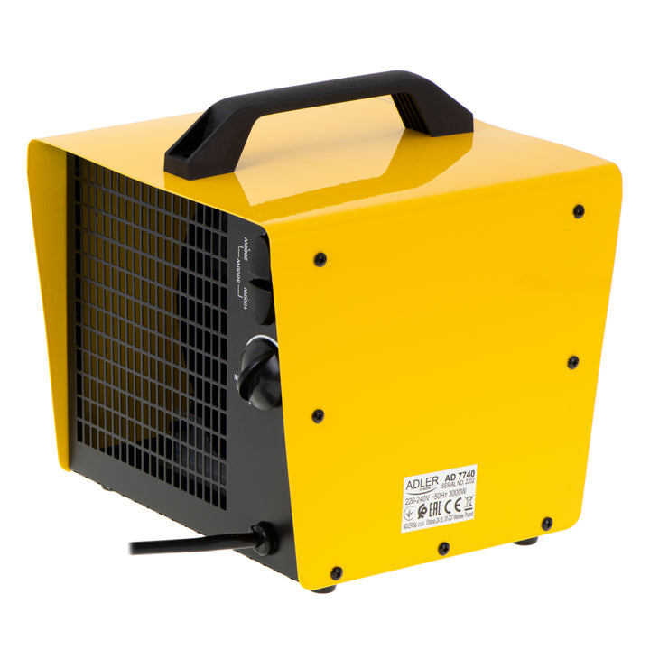 Adler AD 7740 Ceramic Fan Heater Electric Portable 3 Heating Levels: 1000W, 2000W, 3000W