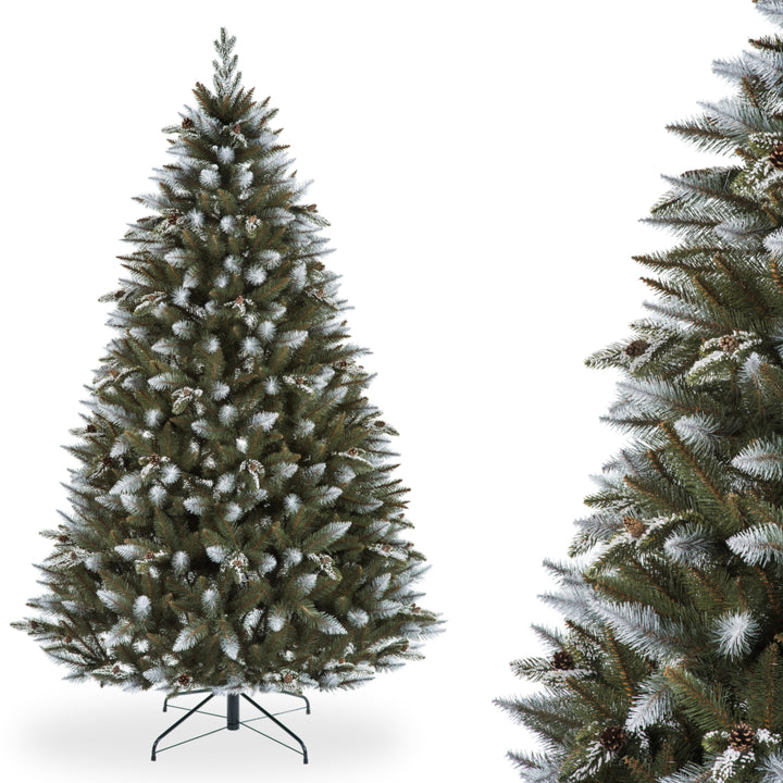 Premium PVC Weihnachtsbaum Verschneite Fichte mit PE-Zweigen 180