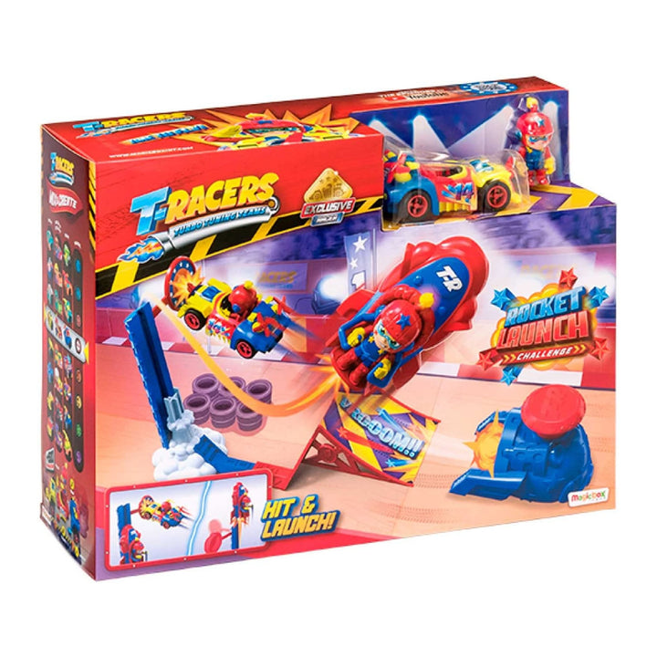 T-Racers Rocket Launch Challenge Playset Exclusive Vehicle Car Set Figurine Ramp