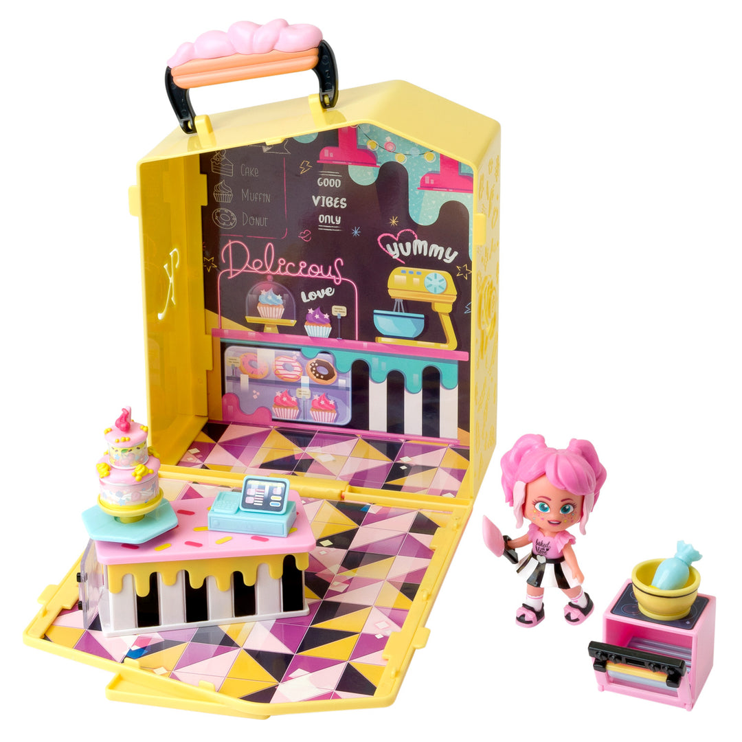 Kookyloos Tiffany's Pop Up Bakery Suitcase PlaySet Doll Accessories