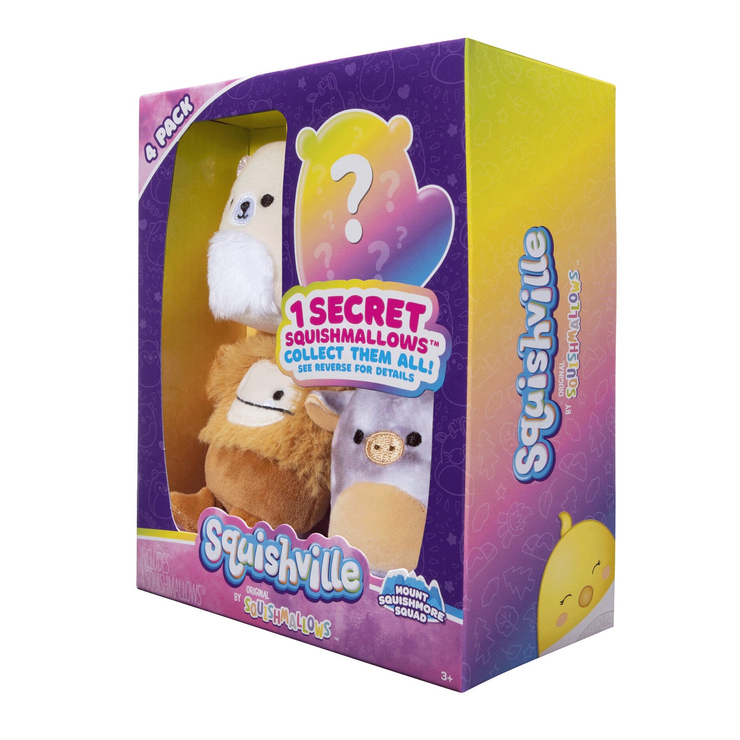 Squishville Squishmallows 4 Pack Mount Squishmore Squad Plush Toy 5cm ...