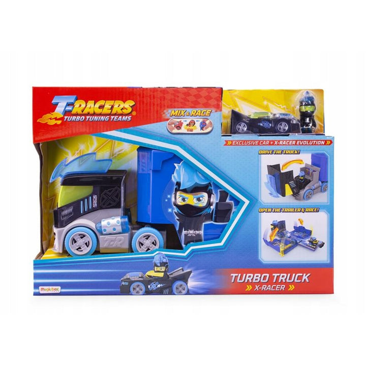 T-Racers - X-Racer Turbo Truck Speelset | Voertuigchauffeur Auto - Vrachtwagen Figurine