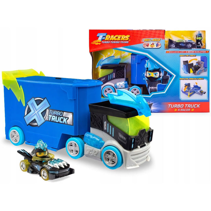 T-Racers - X-Racer Turbo Truck Speelset | Voertuigchauffeur Auto - Vrachtwagen Figurine