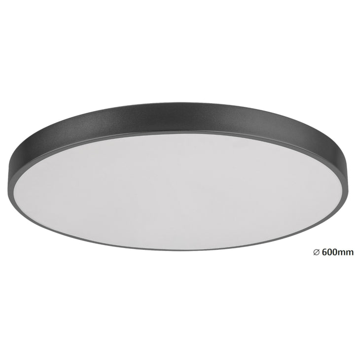 Deckenleuchte Tesia, ind. Ceil.LED 60W, m.schwarz,D60cm - Deckenplafond