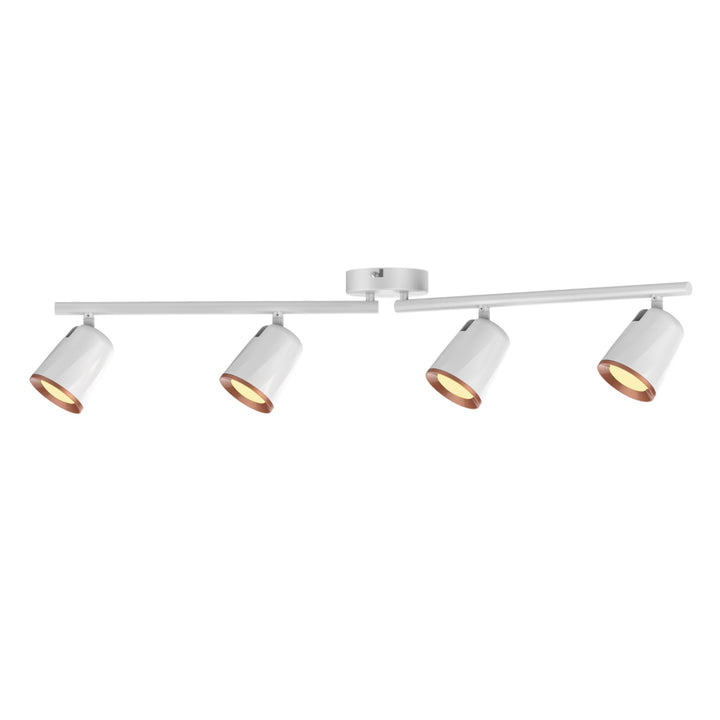 Rabalux Solange Ceiling Spotlight 24W with 4 Lights White & Rose Gold Elegant Adjustable