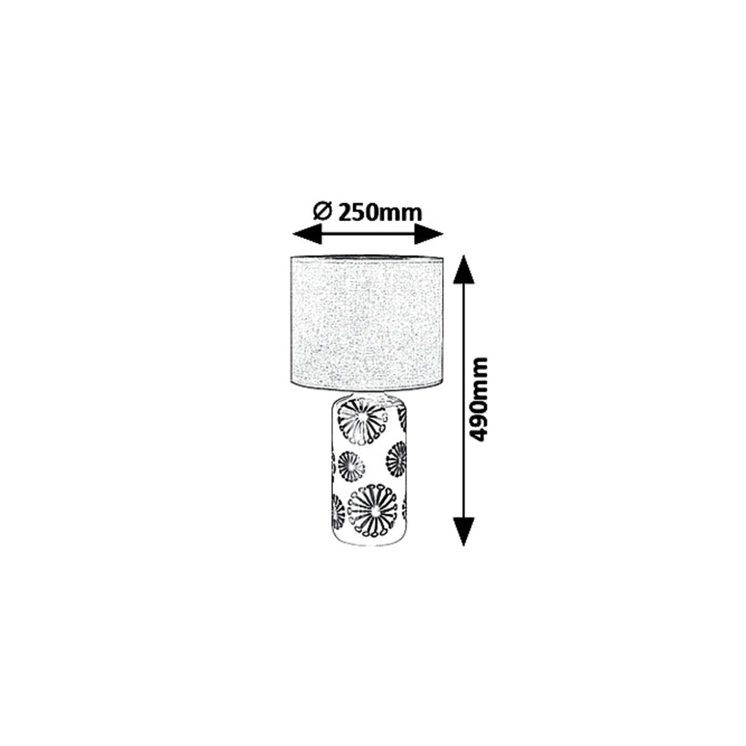 Rabalux - Moderne Ginger tafellamp E27 1X MAX 60W - Zilver/Grijs