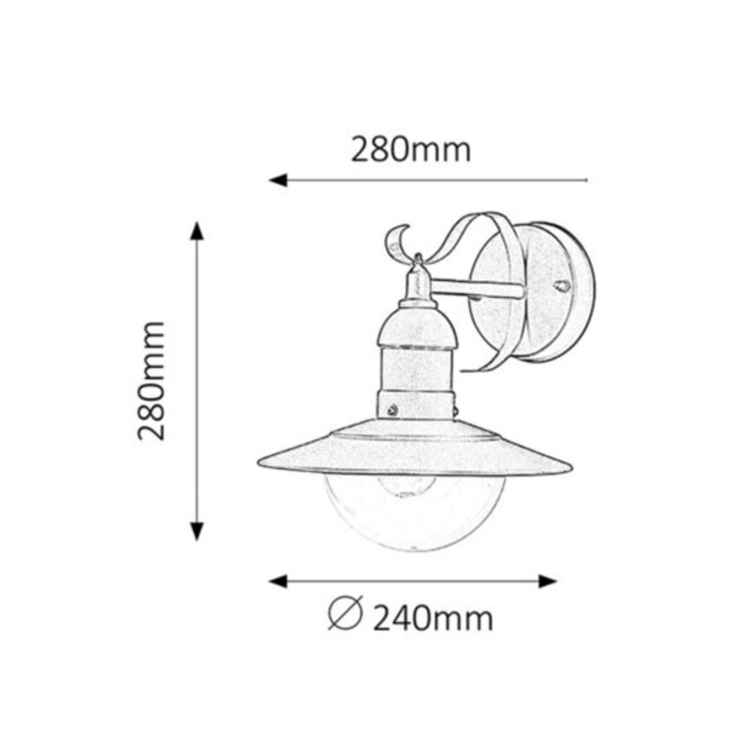 Rabalux Lampa Oslo aplique de jardínE27 60W a.oro IP44