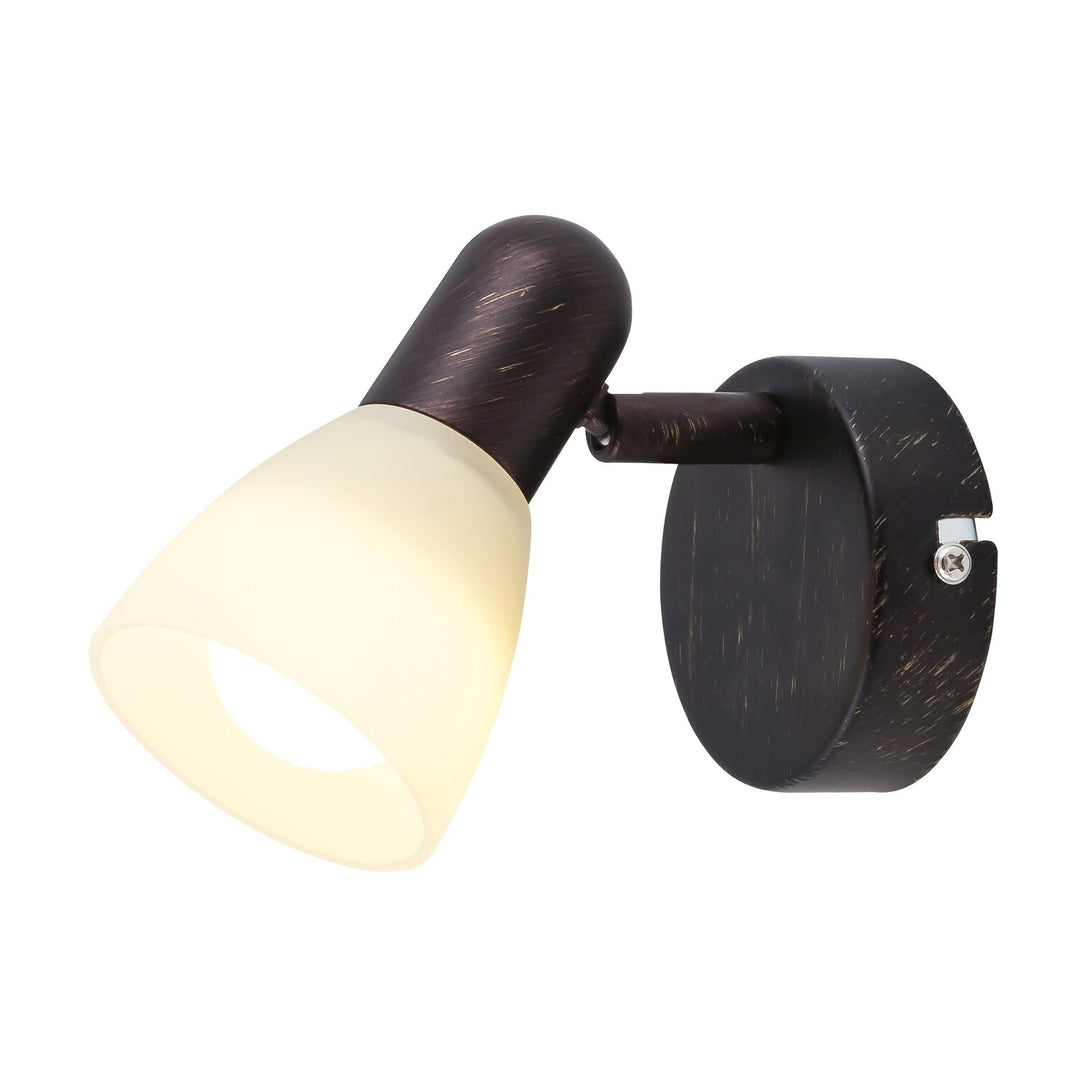 Rabalux - Wandlamp - Soma spot E14 1x40W - Antiek bruin en crème