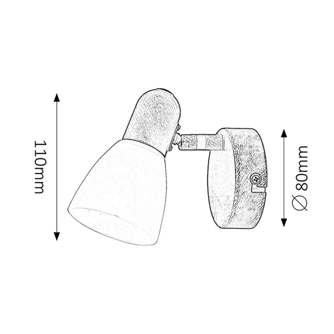 Rabalux - Wandlamp - Soma spot E14 1x40W - Antiek bruin en crème