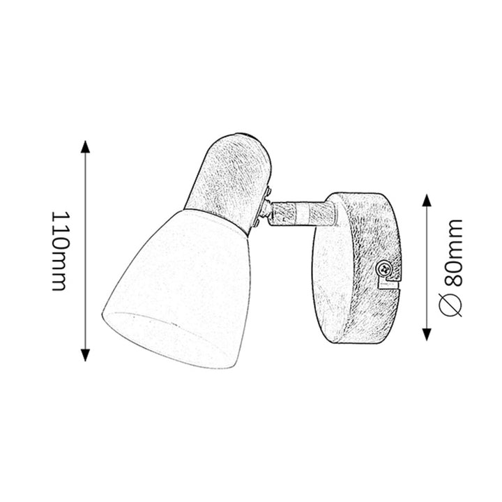 Rabalux - Wandlamp - Soma spot E14 1x40W - Antiek bruin en crème