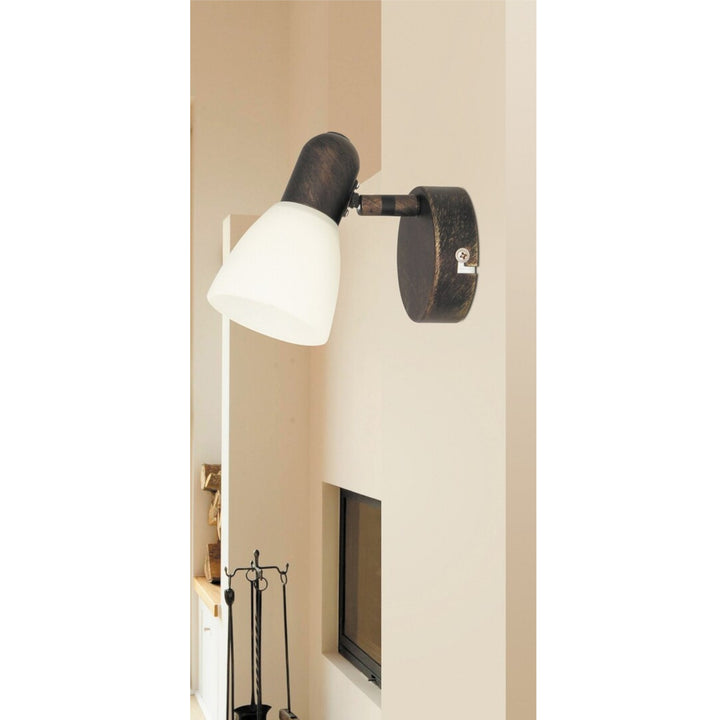 Rabalux - Wandlamp - Soma spot E14 1x40W - Antiek bruin en crème