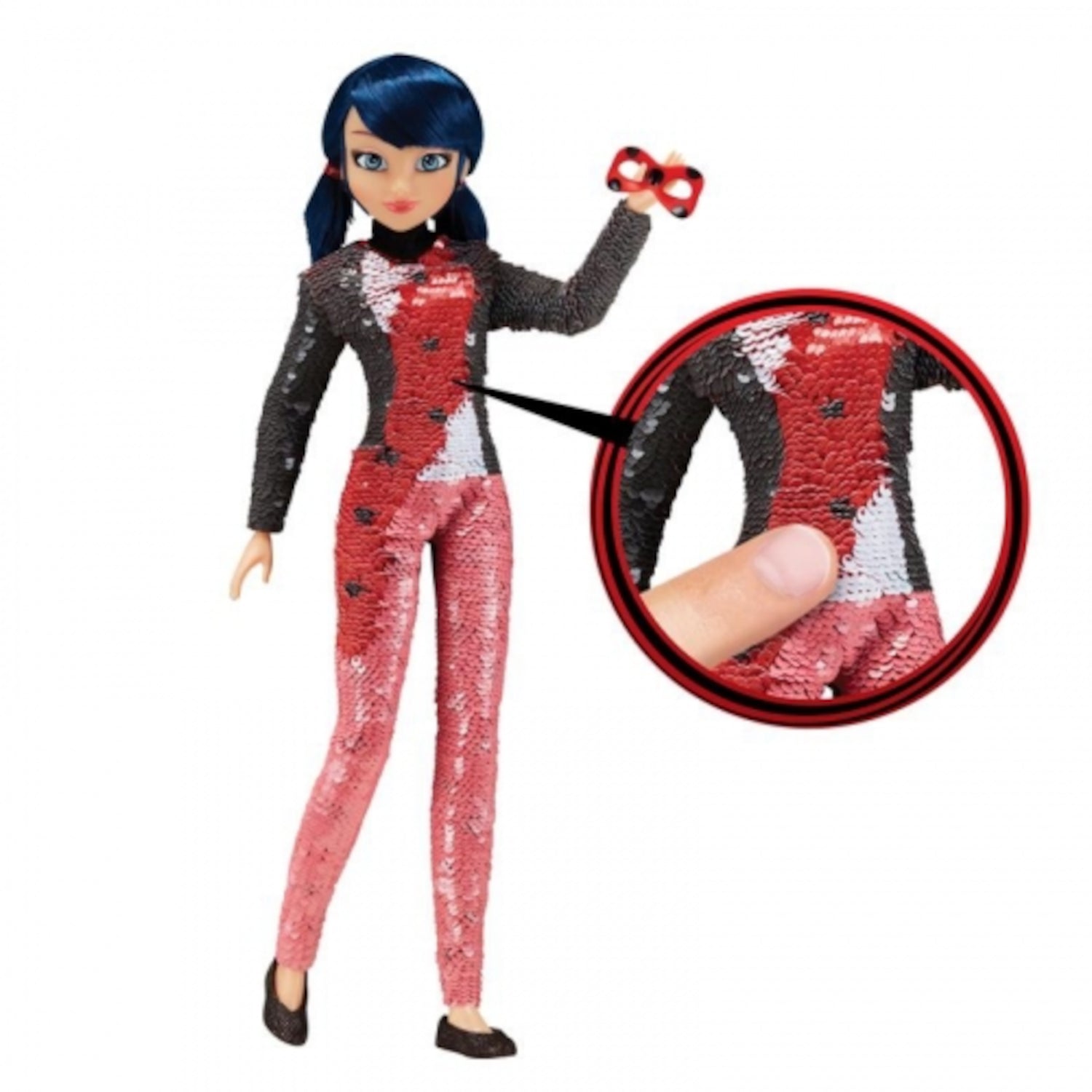 NEW Miraculous Ladybug Adrien Cat Noir Fashion Flip Sequins Superhero Doll  Figur