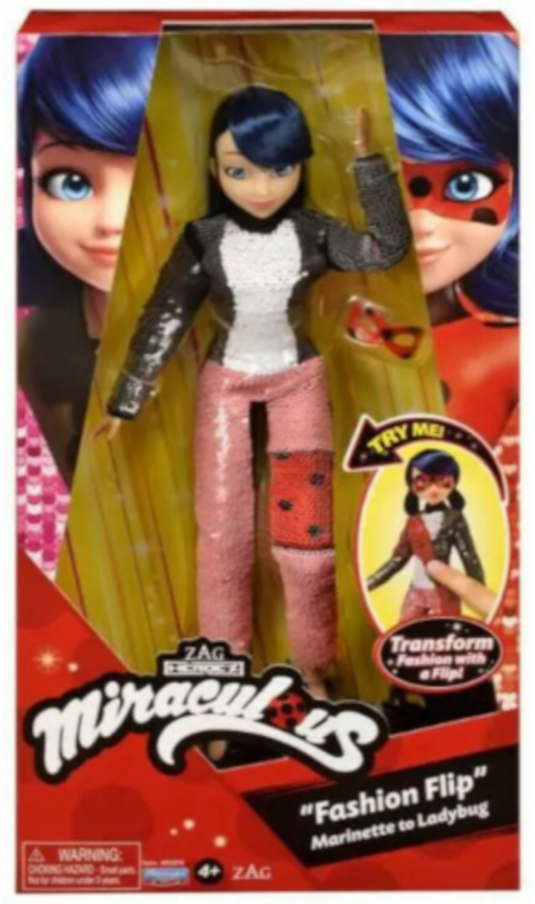 Poupée Lady Bug - Miraculous - Fashion Flip Marinette