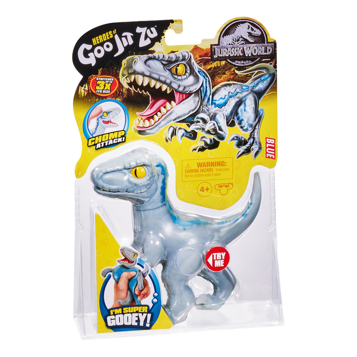 Figurka Eroi di Goo Jit Zu Jurassic World - dinozauro Blu