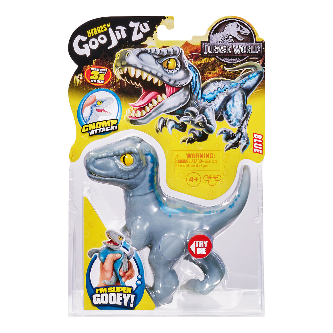 Figurka Eroi di Goo Jit Zu Jurassic World - dinozauro Blu