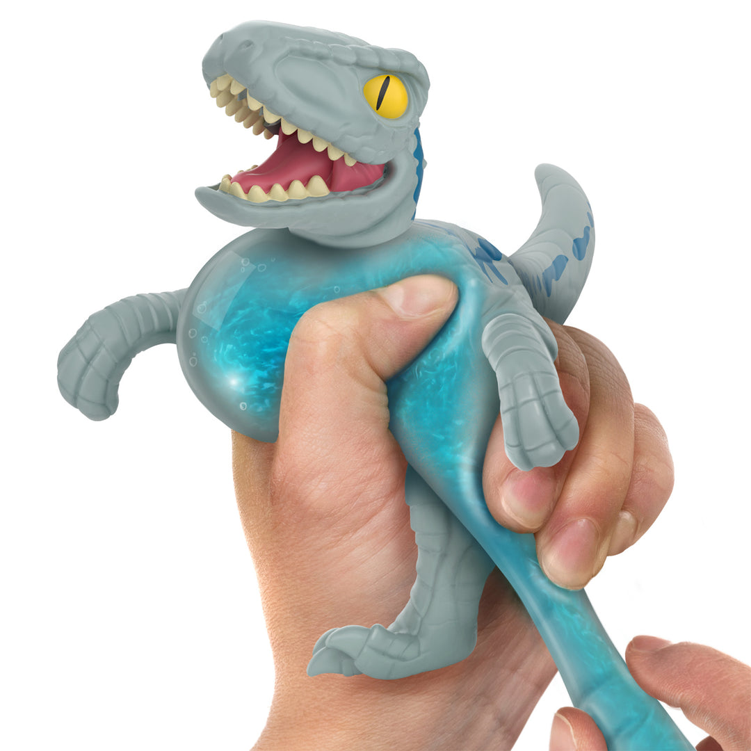 Figurita Heroes of Goo Jit Zu Jurassic World - dinozauro Azul