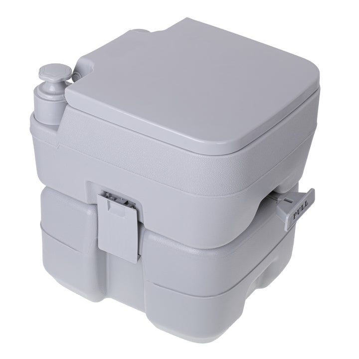 Mobile 20-Liter-Toilette mit 13L Spülwasserbehälter Campingtoilette Toiletteneimer Reisetoilette Toilette Eimertoilette Mobil Camping