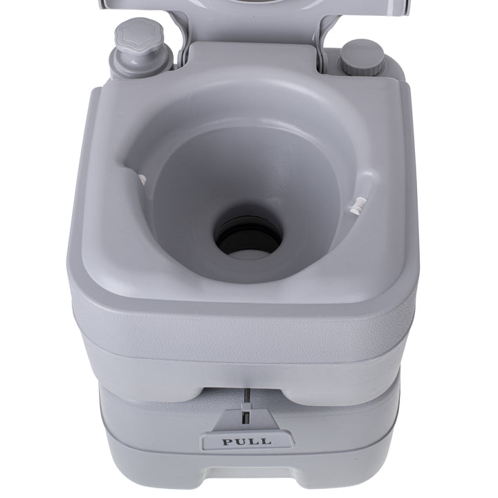Mobile 20-Liter-Toilette mit 13L Spülwasserbehälter Campingtoilette Toiletteneimer Reisetoilette Toilette Eimertoilette Mobil Camping