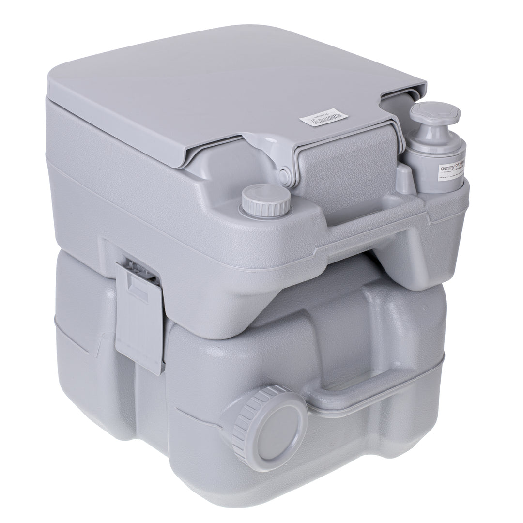 Mobile 20-Liter-Toilette mit 13L Spülwasserbehälter Campingtoilette Toiletteneimer Reisetoilette Toilette Eimertoilette Mobil Camping