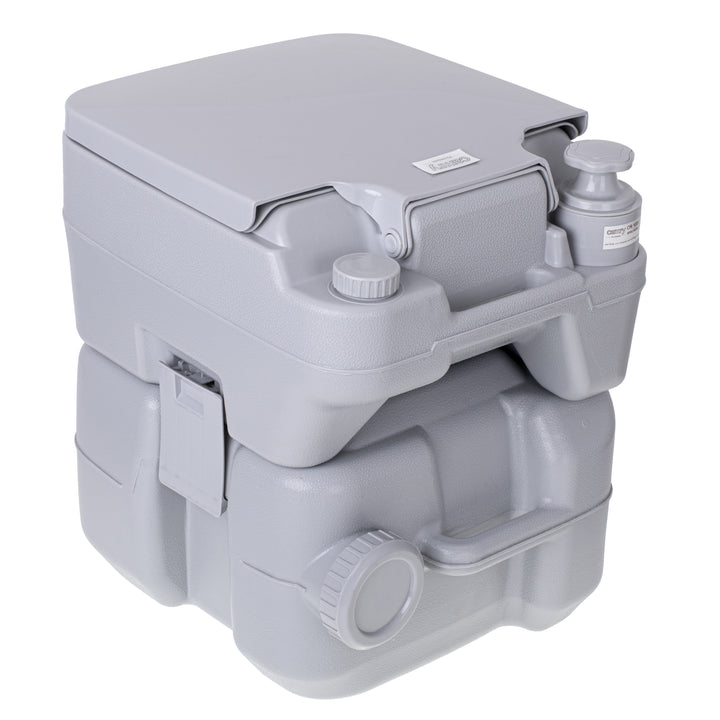 Mobile 20-Liter-Toilette mit 13L Spülwasserbehälter Campingtoilette Toiletteneimer Reisetoilette Toilette Eimertoilette Mobil Camping