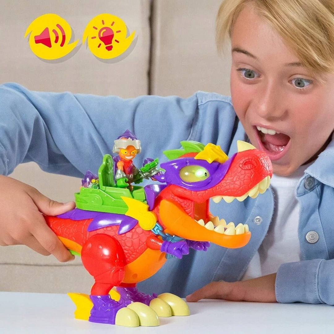 SuperThings SuperDino V-Rex Dinosaur Light & Sound Effects Kazoom Kid