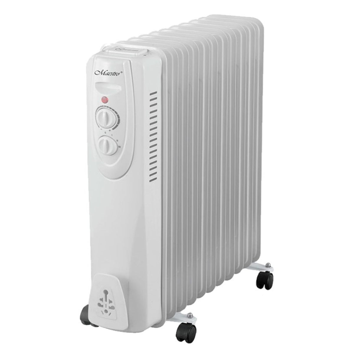 Electric Oil Heater 2500W 11 Ribs Adjustable Thermostat Wheels ...