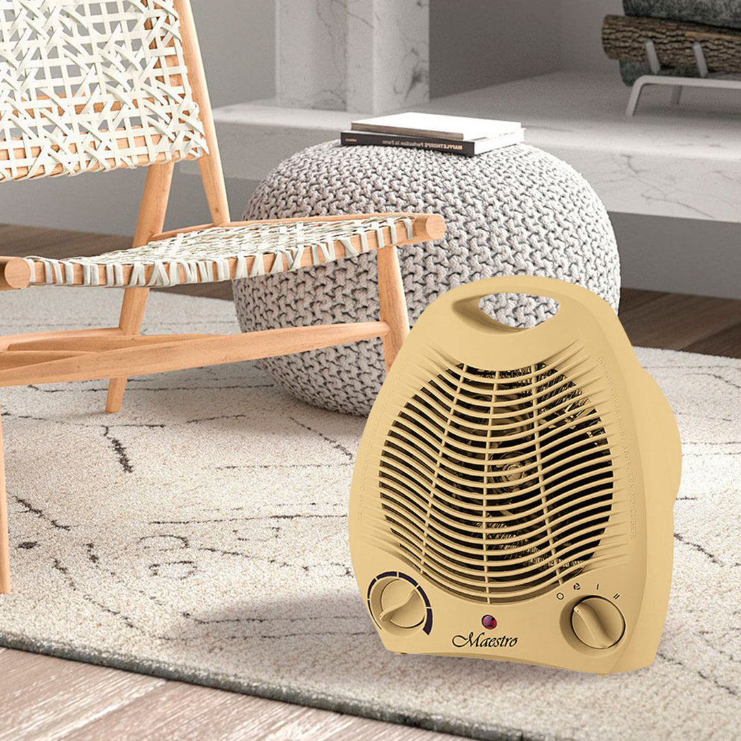 Termoventilador Calentador eléctrico 2000W Beige Tiene dos modos de funcionamiento: modo ventilador