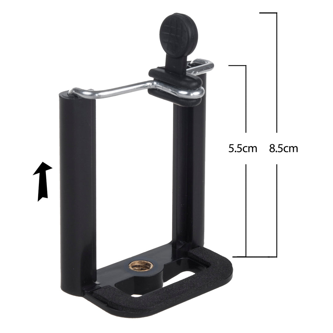 Maclean - Universeel 1/4" Statief met Telefoonhouder en Draagtas Bluetooth Afstandsbediening  - Geschikt voor Camera's Camcorders Smartphones Ringlampen - Hoogte max. 102cm