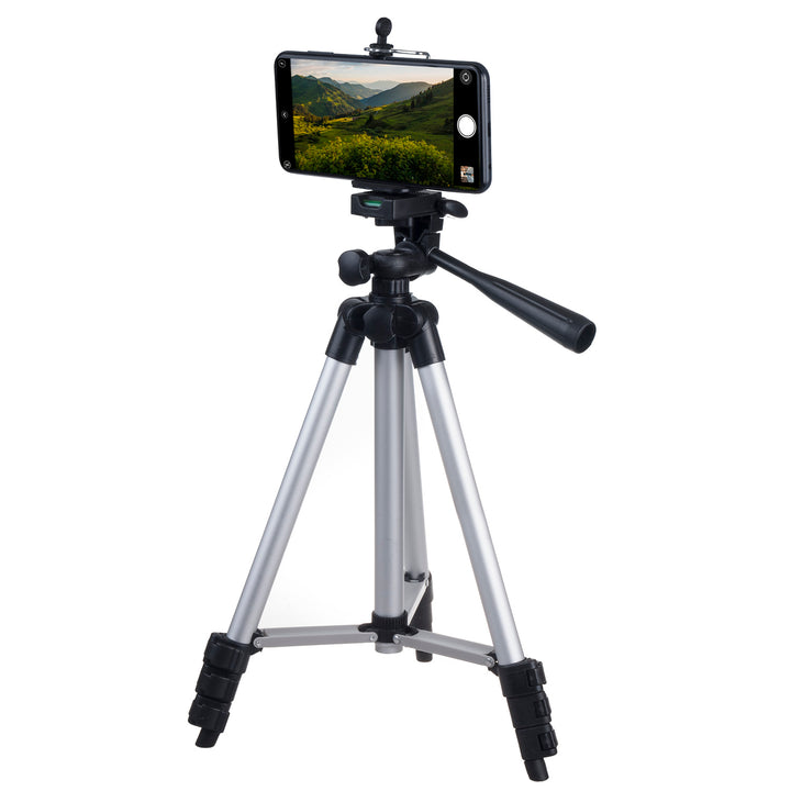 Maclean MC-165 Trípode Universal 1/4" Soporte para Cámaras Videocámaras Smartphones max. 1050mm max.2kg, Mando a Distancia BT