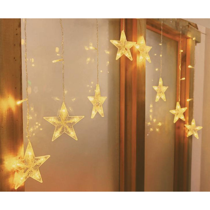 Light Curtain ML49C 16 Icicles 136 LED 3m Stars Warm White