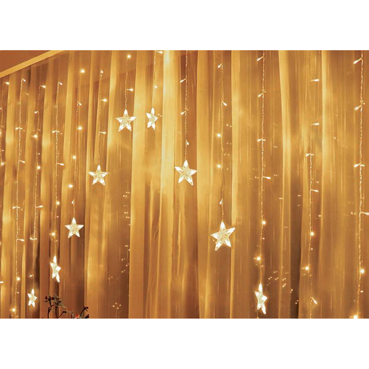 Rideau lumineux ML49C 16 icicles 136 LED 3m Stars blanc chaud