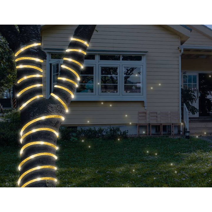 Dekorative String Fairy Lichter 100LED 10m Gold Glitter Warmes weißes Licht IP44