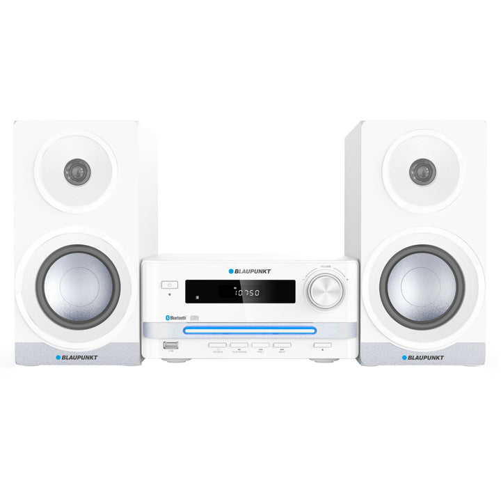 HiFi System Mikrosystem Kompaktanlage mit Bluetooth und CD/USB-Player Radio RMS: 15 W (2 x 7,5 W) LED Display AUX Equalizer Uhr Fernbedienung