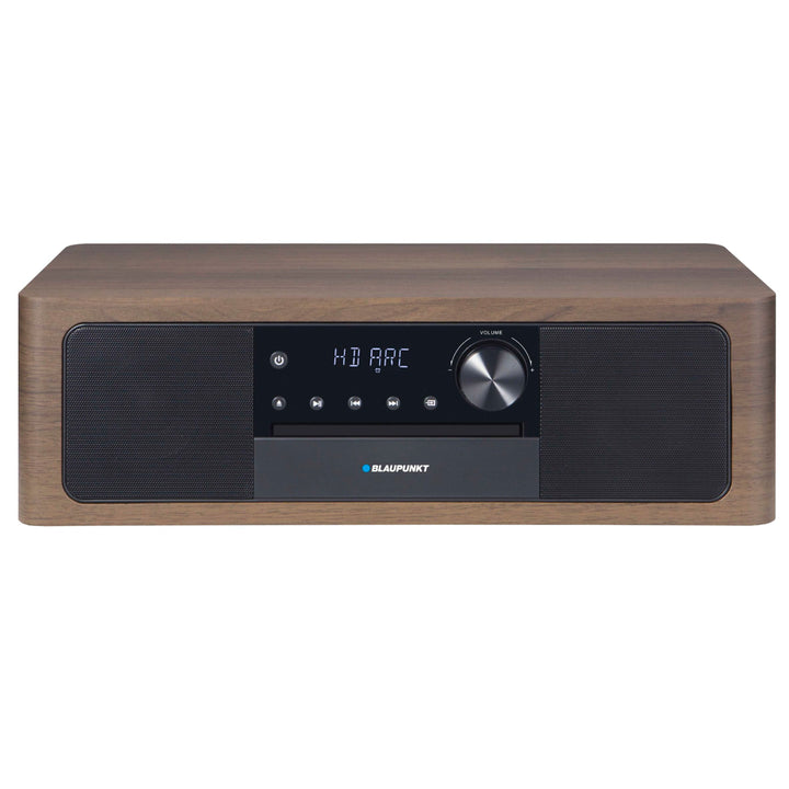 Microsysteem met Bluetooth HDMI ARC 50 W RMS (2 x 25 W) FM Radio CD Speler LED Display AUX Afstandsbediening Houten behuizing