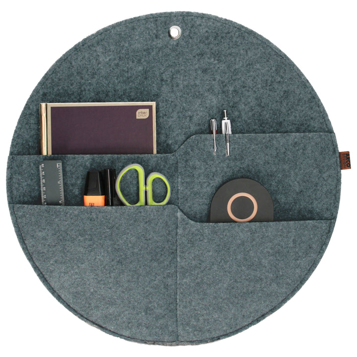 Round Wall Organizer Pocket Storage Felt Container Holder XL - 45 cm