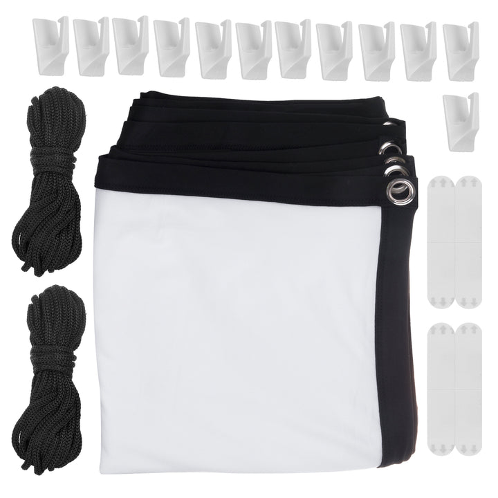 Maclean projectiescherm, 120", 265x149cm, 25mm rand 16:9, spanhaken, MC-982