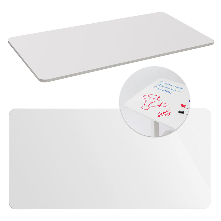 Maclean MC-452 Tablero para Escritorio Pizarra, Tablero para Mesa de Trabajo, 120x60cm, blanco, MDF