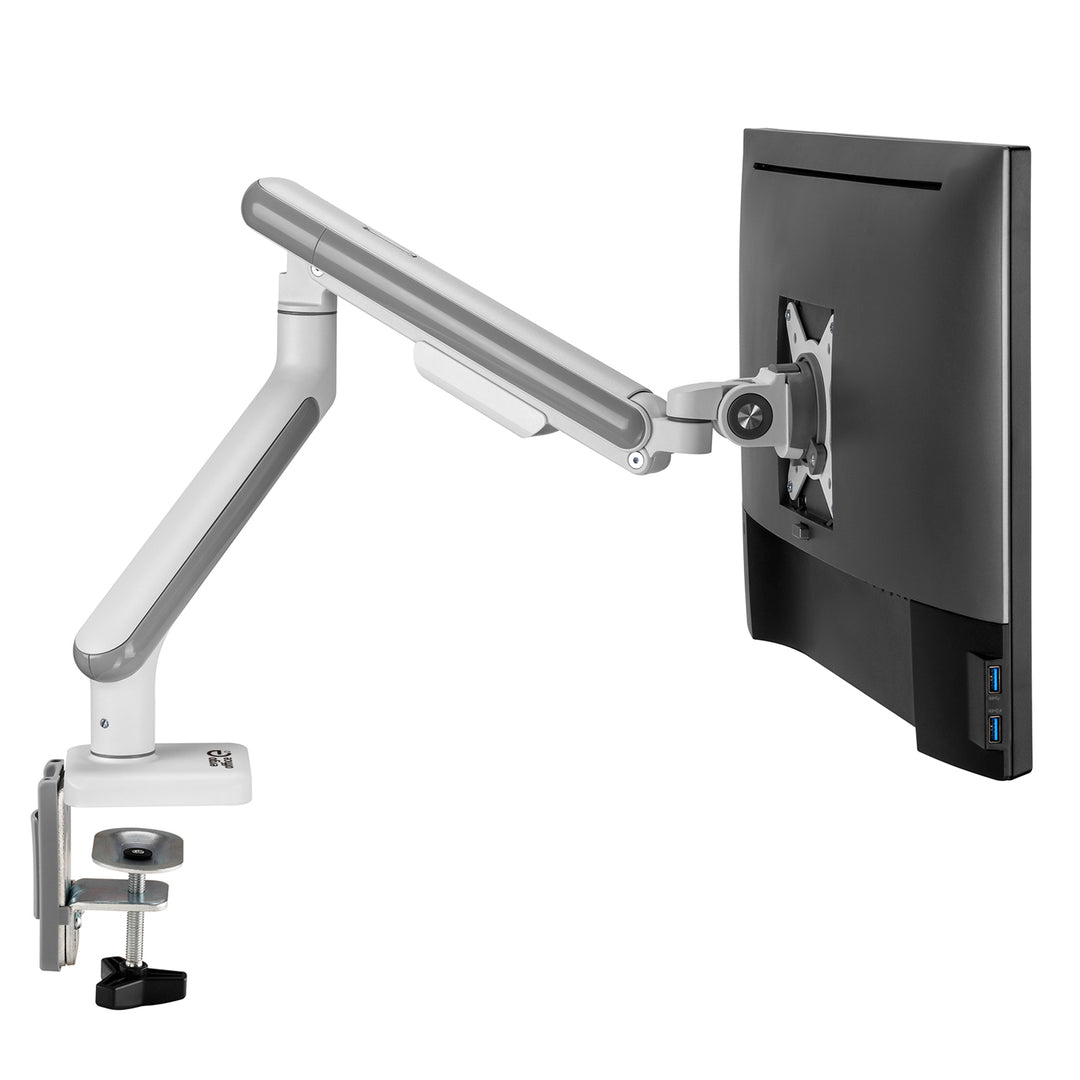 Ergo Office ER-451 Monitorhalterung mit Gasfeder Halterung für 17-32" Bildschirme bis zu 9 kg Monitorarm Doppelarm Tischhalterung Schwenkbar Neigbar Drehbar VESA 75x75 und 100x100