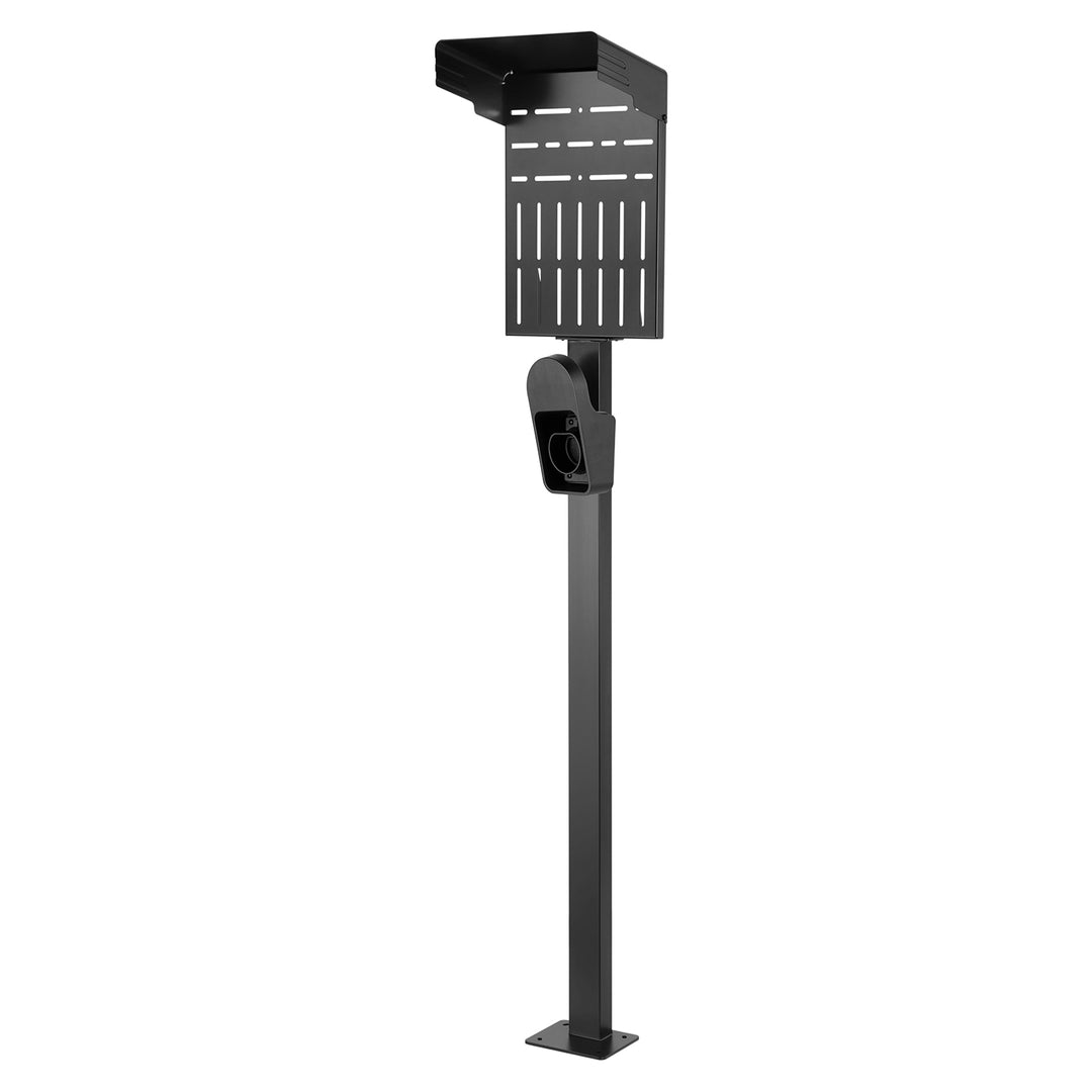 Maclean MCE456 EV PEHV Car Charger Stand Station Outdoor Steel 15kg Garage Driveway