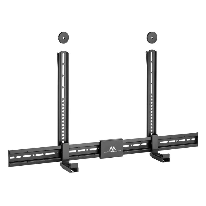 Maclean MC-465 Universal Soundbar Bracket up to 15 kg Speaker Mount for VESA Mounting Under or Over TV or Wall Mounting Adjustable Depth: 86-155 mm