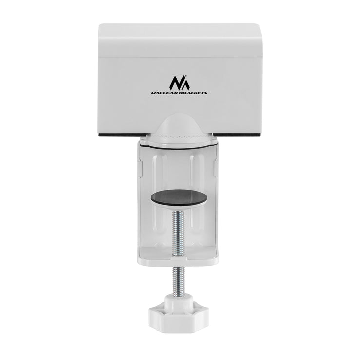 Maclean MC-470W Soporte de Sobremesa para Regleta, Blanco, 40-70 mm