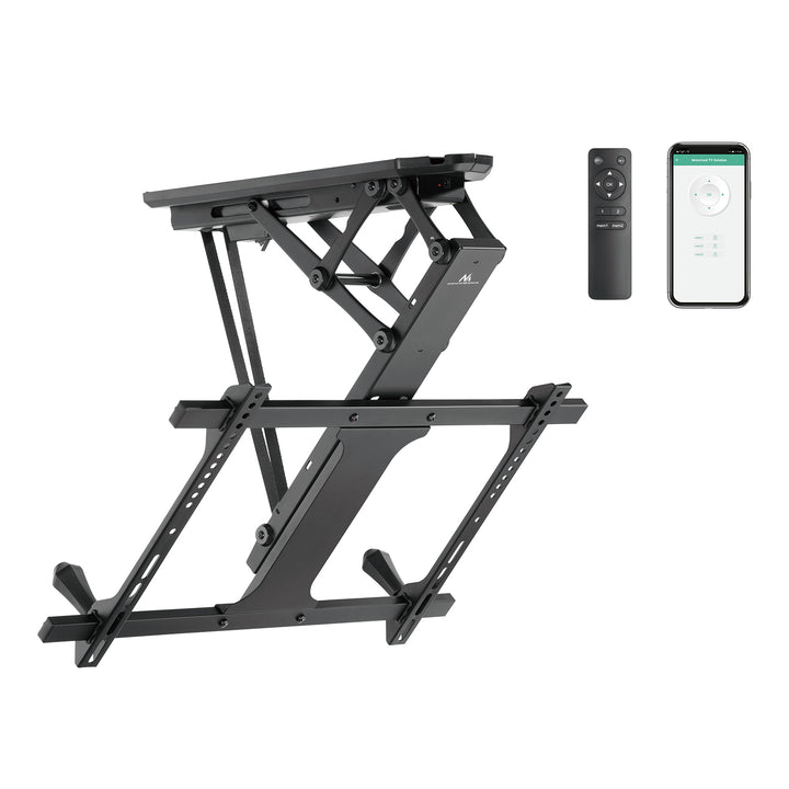 Maclean - Elektrische TV-beugel voor schuine wanden 32"-70" 35kg -  VESA 600x400 - Afstandsbediening