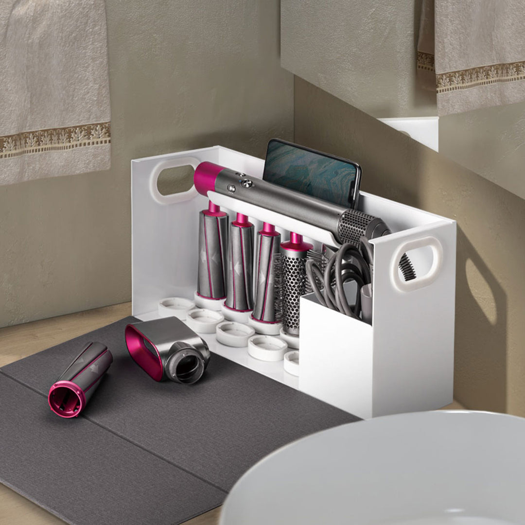 Maclean MC-478 Countertop Organizer for Dyson Airwrap Styler Dryer Magnetic Secure Grip Silicone Pads