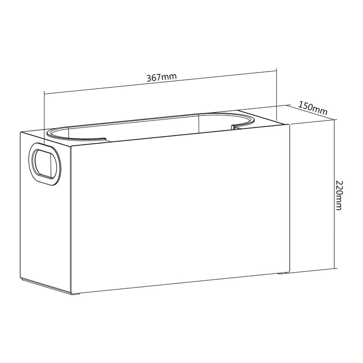 Maclean universele container voor cosmetica en toiletartikelen, 8kg, 367x150x220mm, MC-479